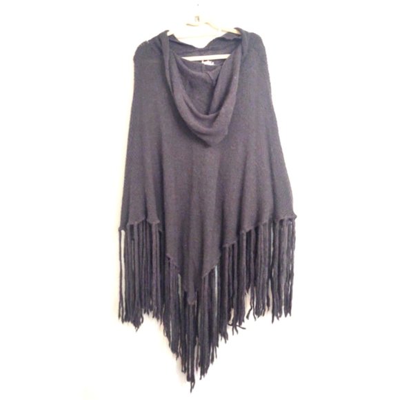 Wildfox White Label Oversized Daisy Fringed Hooded Poncho - Picture 2 of 7